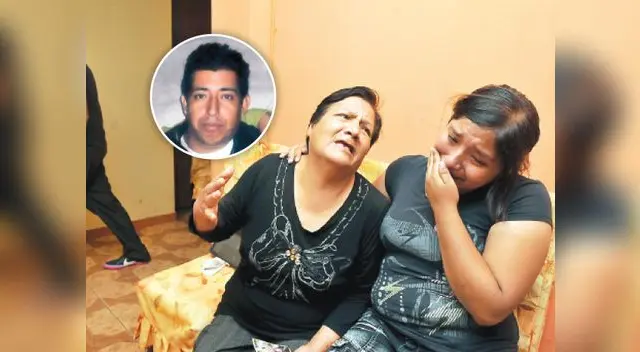 Su madre de hija mayor lloran amargamente al recordar el deceso del obrero Miguel Ángel Pianto López.