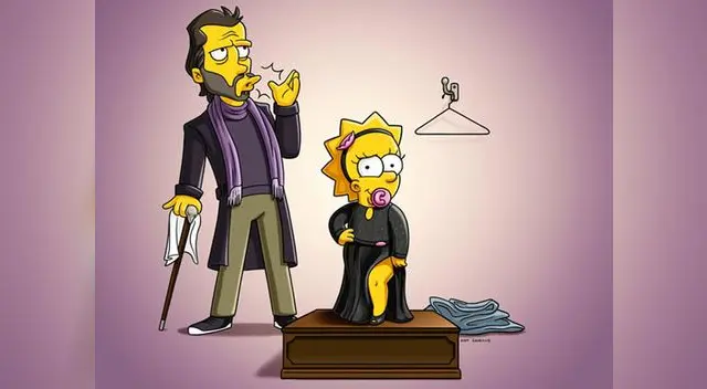 La pequeña Simpson aún no decide que ponerse.