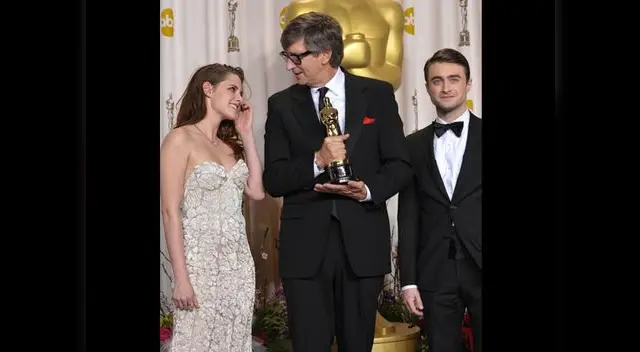 Kristen Stewart y Daniel Radcliffe juntos en la ceremonia del Oscar.