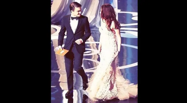 Kristen Stewart y Daniel Radcliffe juntos en la ceremonia del Oscar.