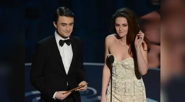 Kristen Stewart y Daniel Radcliffe juntos en la ceremonia del Oscar.