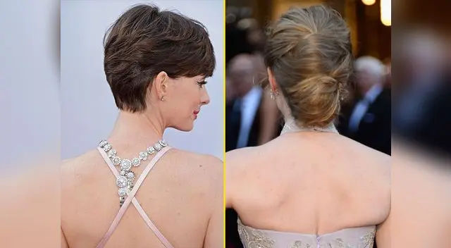 Anne Hathaway (Prada) y Amanda Seyfried (Valentino) en la alfombra roja del Oscar 2013.