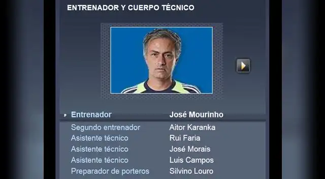 José Mourinho, director técnico de Real Madrid