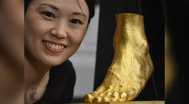 Lionel Messi: inmortalizan su pie de oro.