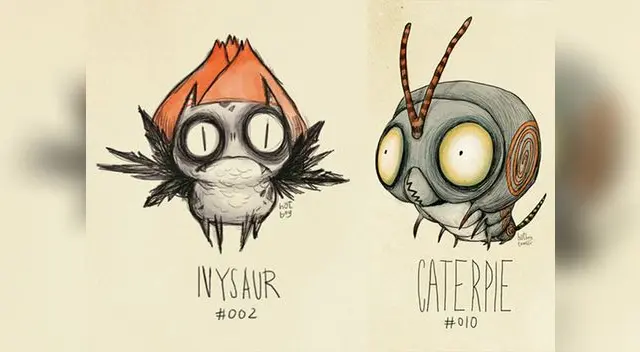 Los personajes de Pokemon desde la visión de Tim Burton.