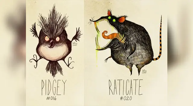 Los personajes de Pokemon desde la visión de Tim Burton.