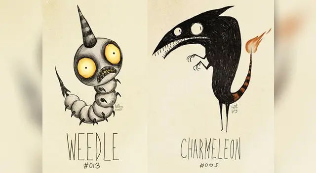 Los personajes de Pokemon desde la visión de Tim Burton.
