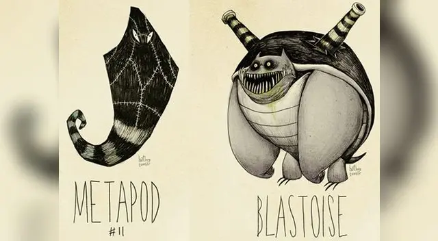 Los personajes de Pokemon desde la visión de Tim Burton.