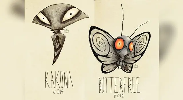 Los personajes de Pokemon desde la visión de Tim Burton.