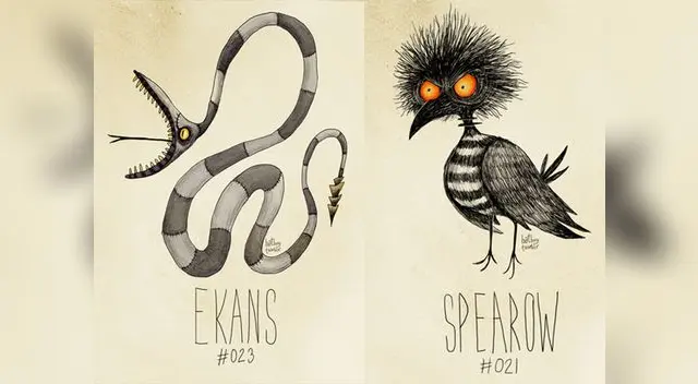 Los personajes de Pokemon desde la visión de Tim Burton.