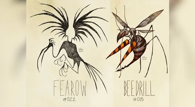 Los personajes de Pokemon desde la visión de Tim Burton.