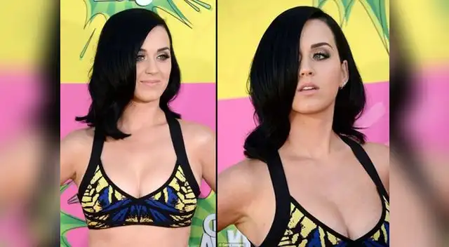 Katy Perry derrochando sensualidad en la alfombra naranja de los Kids Choice Awards.