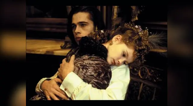 Brad Pitt (Louis de Pointe du Lac) y Kirsten Dunst (Claudia)