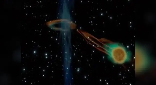 Impresionantes imágenes muestran a un agujero negro tragándose un planeta.