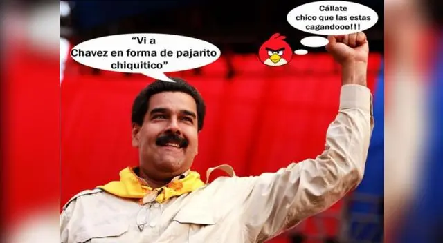 Circulan memes burlándose del comentario de Nicolás Maduro sobre la aparición de hugo Chávez en forma de pajarito. Circulan memes burlándose del comentario de Nicolás Maduro sobre la aparición de hugo Chávez en forma de pajarito.