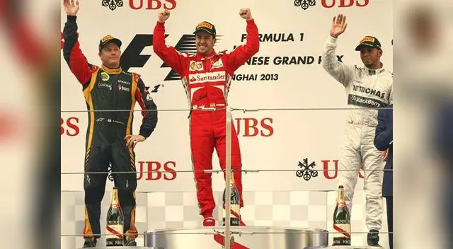 F1: Fernando Alonso, Kimi Raikkonen y Lewis Hamilton se llevaron el podio del Grand Prix de China. F1: Fernando Alonso, Kimi Raikkonen y Lewis Hamilton se llevaron el podio del Grand Prix de China.