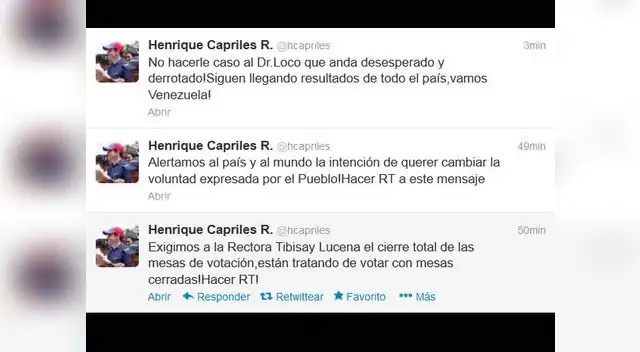 Henrique Capriles Radonsky, candidato presidencial de Venezuela.