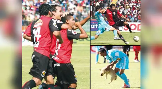 Melgar de Arequipa goleó 3-0 a Cristal y sus hinchas celebraron con todo la tercera victoria desde la llegada del técnico Franco Navarro. Melgar de Arequipa goleó 3-0 a Cristal y sus hinchas celebraron con todo la tercera victoria desde la llegada del técnico Franco Navarro.