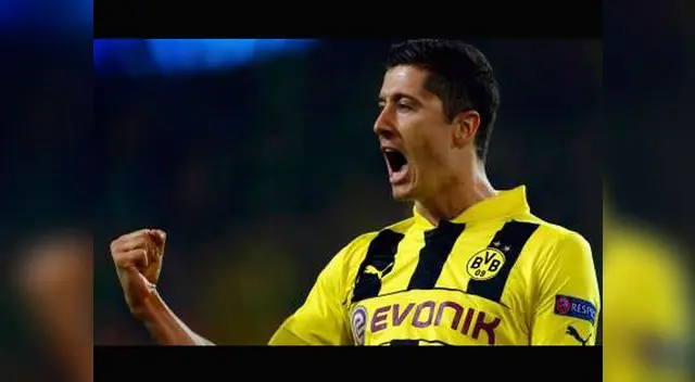 Robert Lewandowski, delantero del Borussia Dortmund.