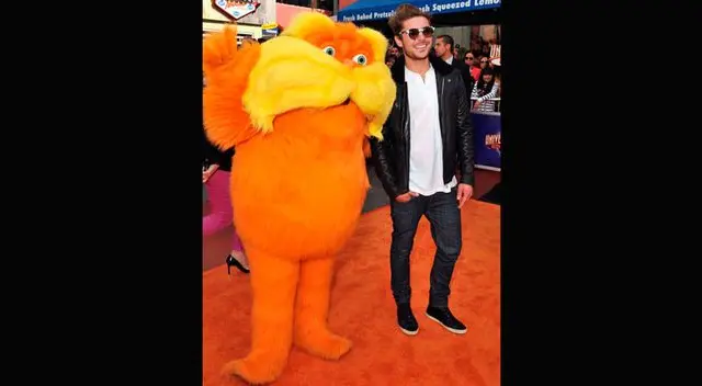 Zac Efron en estreno de The Lorax.