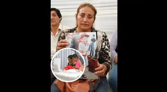 La mamá de la víctima llora por la desgracia de su hija Katty Ureta.