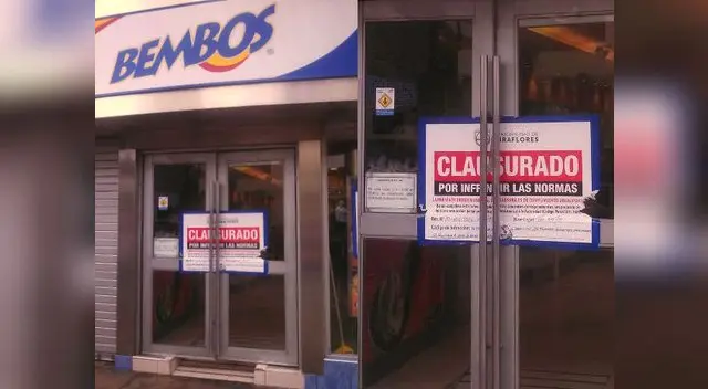 Clausuran local de Bembos de Miraflores por no cumplir normas de seguridad
