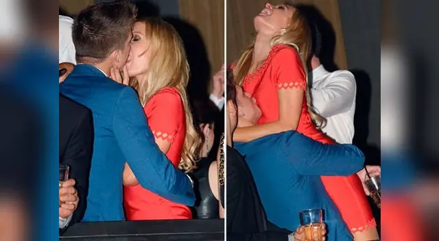 Paris Hilton muy acaramelada con su novio.