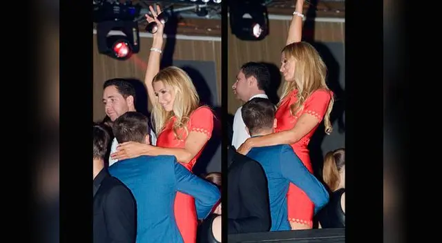 Paris Hilton muy acaramelada con su novio.