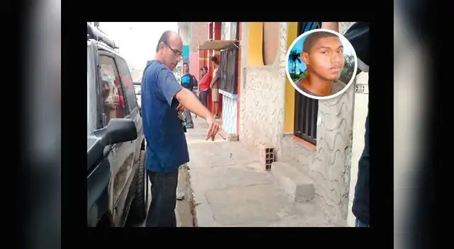 Jorge Luis Camargo, tío del occiso, señala el lugar donde los pandilleros atacaron sin piedad a su sobrino. Al lado, la foto del muchacho. Jorge Luis Camargo, tío del occiso, señala el lugar donde los pandilleros atacaron sin piedad a su sobrino. Al lado, la foto del muchacho.