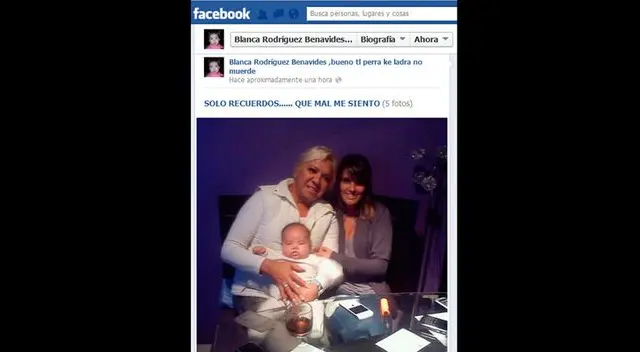 Blanca colgó fotos con la que ya parece ser su ex suegra. Se siente traicionada.