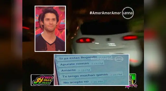 Carro de Joshua huyendo de la prensa. Al lado, mensajes hot entre él y Jenny Kume. Carro de Joshua huyendo de la prensa. Al lado, mensajes hot entre él y Jenny Kume.