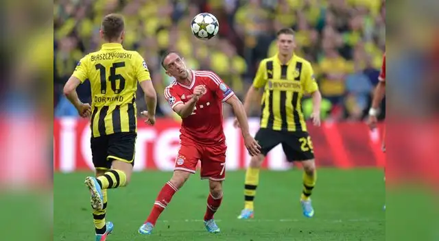 Ribéry en plena acción de juego.