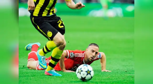 Ribéry en plena acción de juego.