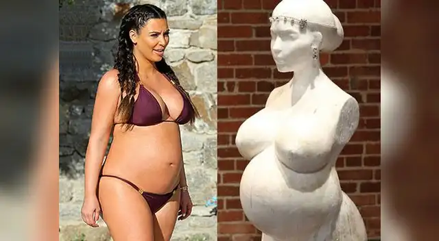 Escultura de Kim Kardashian