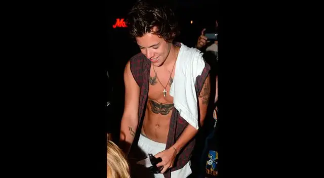 One Direction: Harry Styles apareció semidesnudo.