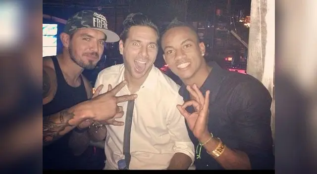 Claudio Pizarro, Paolo Guerrero y Loco Vargas se fueron de juerga.