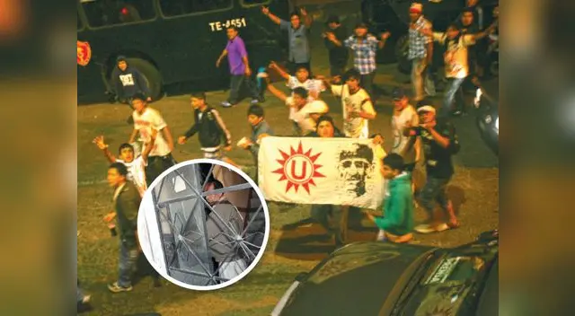 Piedras y vidrios destrozados en las calles del A.H. Santa María. Barristas no creyeron en nadie. 