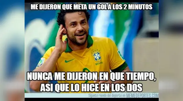 Fred hablando sobre sus dos goles.
