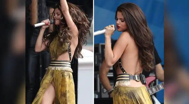 Selena Gomez sufrió un percance con su vestuario durante concierto en Boston