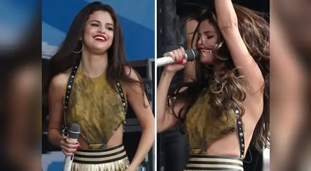 Selena Gomez sufrió un percance con su vestuario durante concierto en Boston