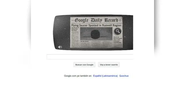 Google crea doodle por los 66 años del incidente Ovni en Roswell. Google crea doodle por los 66 años del incidente Ovni en Roswell.