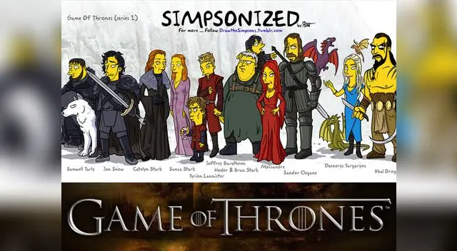 Personajes de Game of Thrones fueron dibujados al estilo Los Simpson