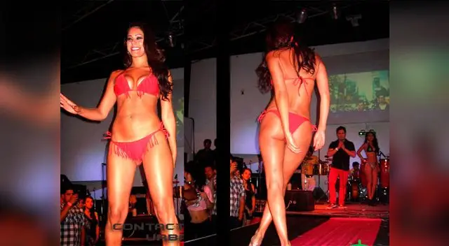 Karen Schwarz en bikini será el premio si Perú le gana a China en vóley.