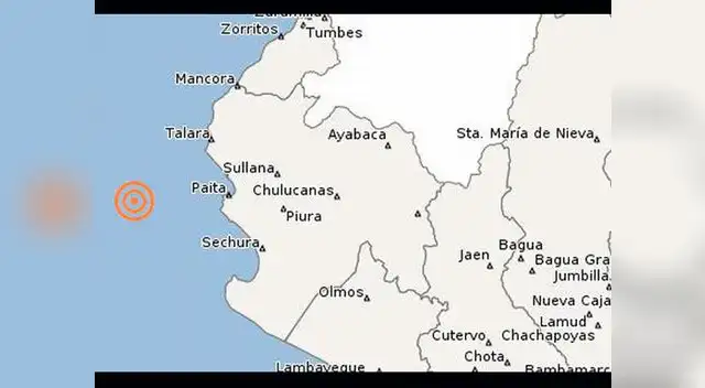 Piura registró sismo de 5,8 grados de intensidad.