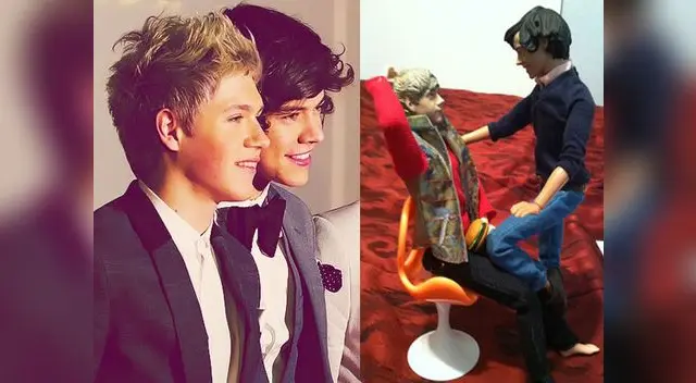 Harry Styles y Niall Horan en una de las polémicas imágenes que circula las redes sociales