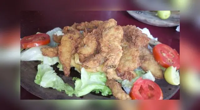 Huevera frita de pescado.