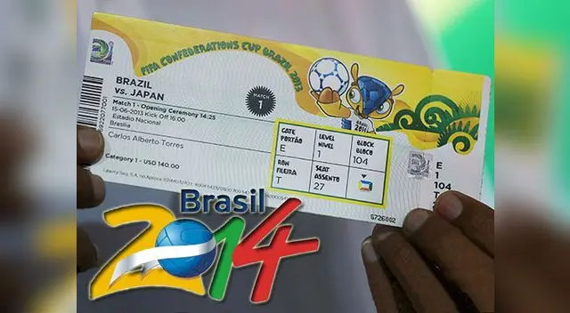 Entradas al Mundial de Fútbol Brasil 2014 comenzarán a venderse este 20 de agosto
