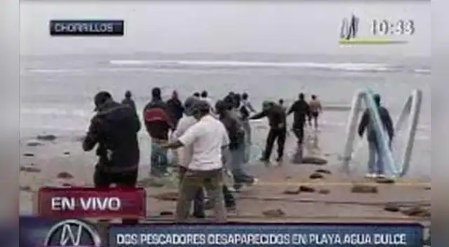 Dos pescadores desaparecidos en el mar son buscados por la policía de salvataje.