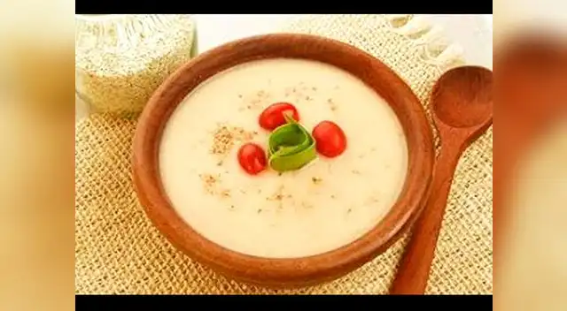 Crema de quinua.