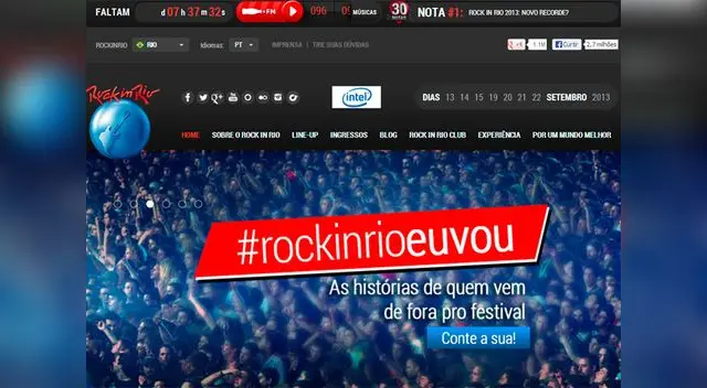 Rock in Rio 2013 en vivo gracias a YouTube. Rock in Rio 2013 en vivo gracias a YouTube.